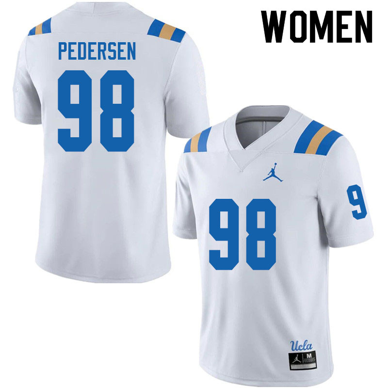 Jordan Brand Women #98 Jack Pedersen UCLA Bruins College Football Jerseys Sale-White